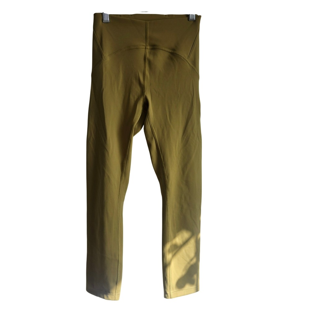 Lululemon 4 Instill High Rise Crop Leggings Mustard Yellow 21 Inseam Pocket